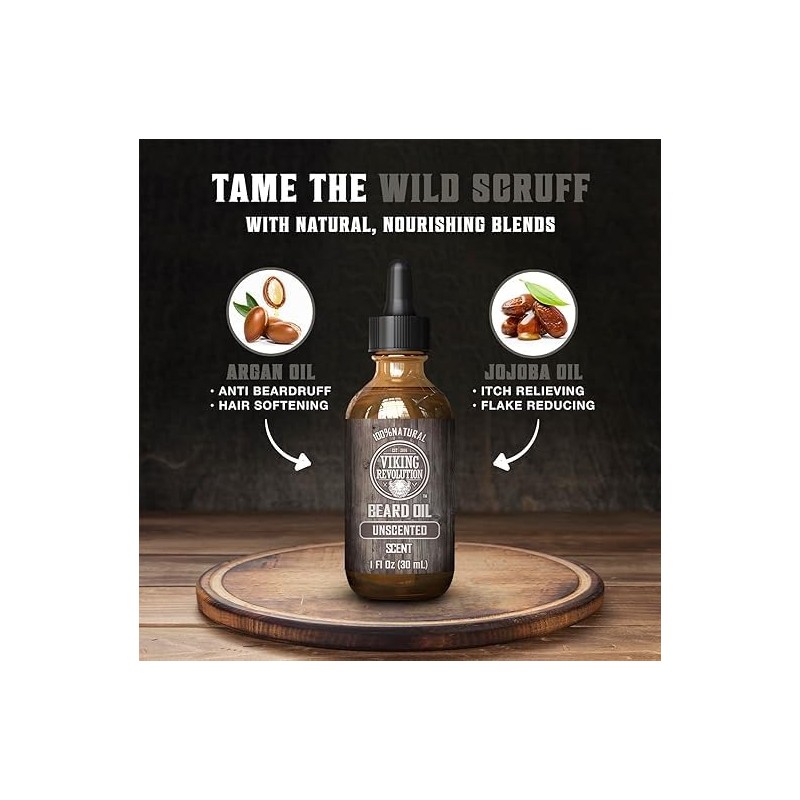 Best Beard Oil - All Natural Unscented Organic Argan &