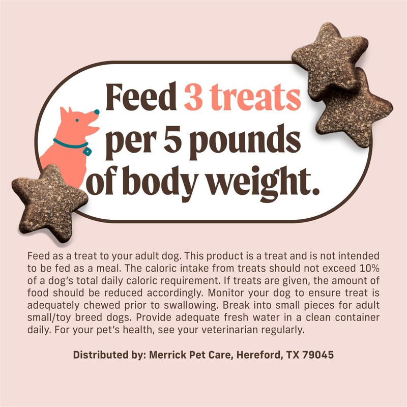 Merrick Power Bites Salmon Recipe Healthy Dog Treats, Real Salmon