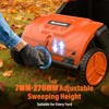 MAXLANDER 21-Inch Push Lawn Sweeper, Manual Yard Leaf Sweeper with