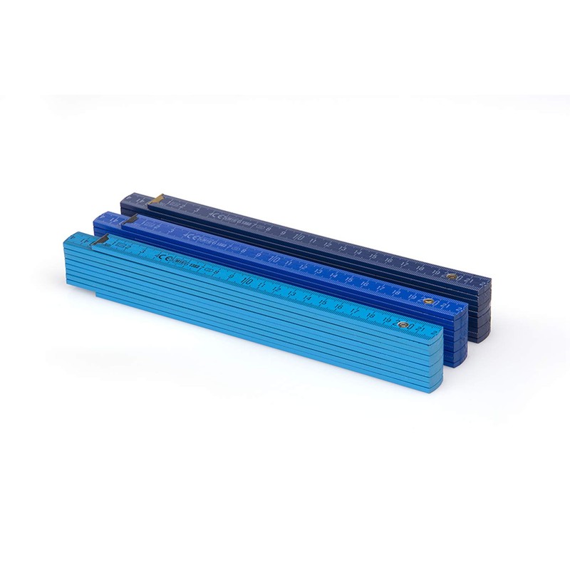 Metrie BL52 Folding Rule, Duplex Scale, 2 Metres, Colourful, light
