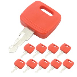 DUZFOREI 10 Pcs RE183935 Ignition Key Start Key Replacement for John Deere Tractor 110 TLB 3120 3203 3320 3520 Replace RE71557