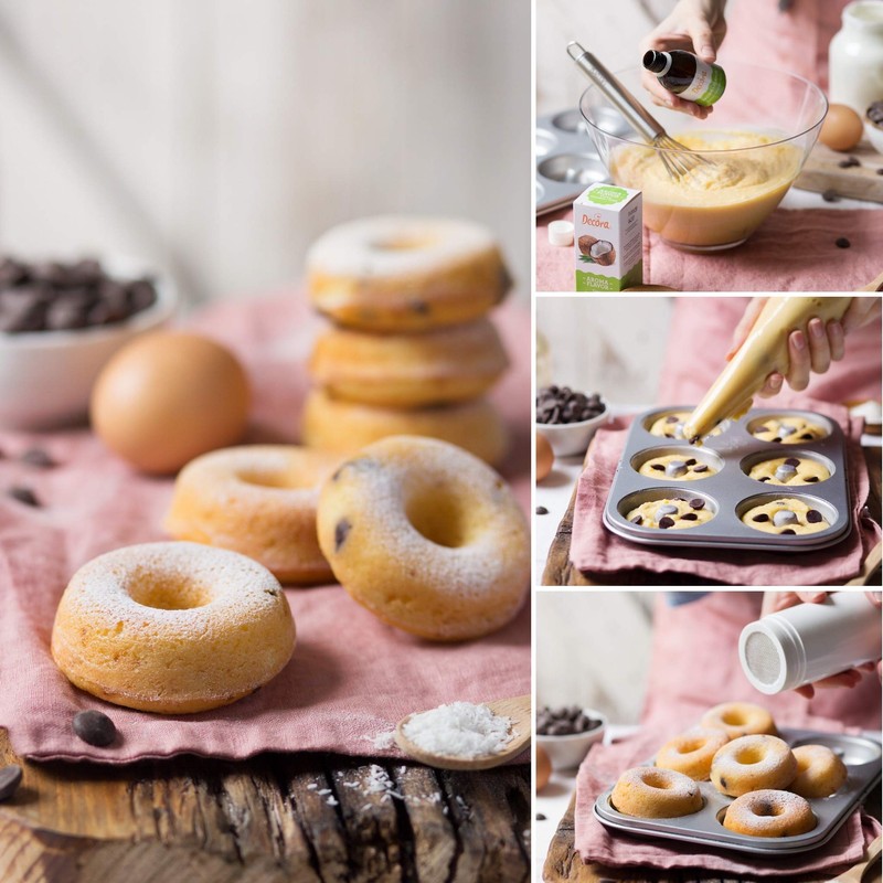 Decora 0070036 ANTIHAFT-BACKFORM DOUGHNUT 6ER HOHLRAUM Ø 7,5 CM