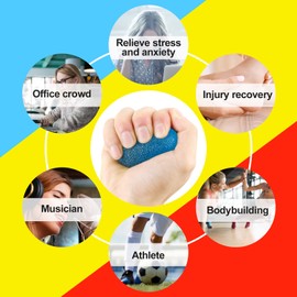 Newaner Anti-Stress Ball Adult Pack of 3, Anti-Stress Balls with Different Hardness Levels, Hand Trainer, Finger Trainer Ball, Anti-Stress Balls for Wrist Osteoarthritis Training