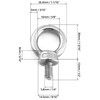 QWORK Pack of 20 M6 304 Stainless Steel Eye Bolts