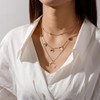 Wovanoo Layered Necklaces for Women Pendant Chain Necklaces Multilayer Stackable