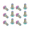 12pcs RISK Bicycle Disc Brake Rotor Bolts M5x10mm T25 Titanium