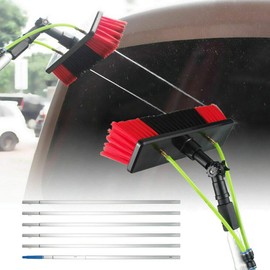 DYRABREST Water Fed Pole Kit,Window Washing Kit with 8M Extension Pole, Solar Panel Cleaning Brush for Glass, Solar Panels, Trucks, Vans,Window