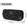 gmoiflv Large Capacity Black Spider Web Pencil Case with Zippers