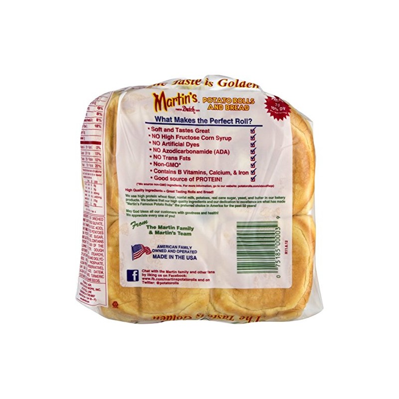 Martin's Potato Sandwich Rolls- 8pk 15 oz (2 Bags)
