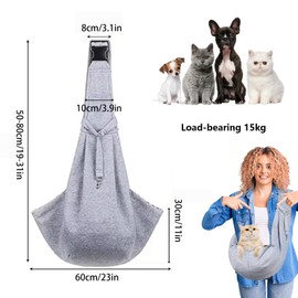 Xbessc Dog Carry Bag Small Dog Carrier Adjustable Dog Carrier Reversible Dog Sling Up to 7.5 kg Dog Sling for Outdoor Activities with Dogs Atzen Weekend Trips Walks