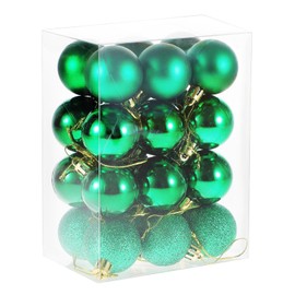 RELONGGI St Patricks Day Decorations, 24pcs 4cm/1.5" Hanging Balls Irish Festival Décor, Green Christmas Ball for St Patricks Day Tree Decorations