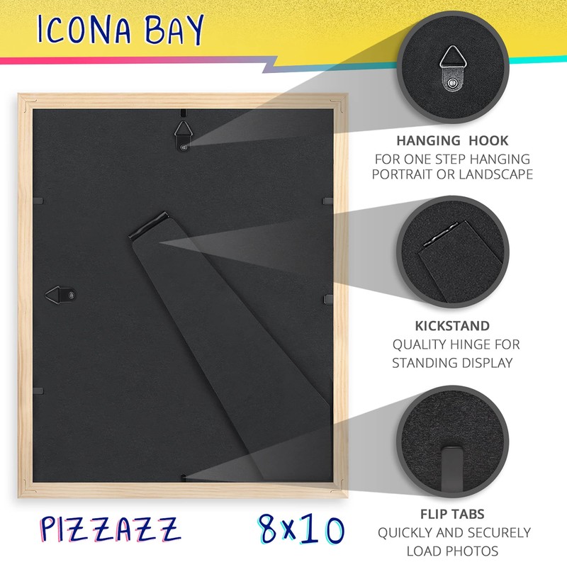 Icona Bay 8x10 (20x25 cm) Picture Frame, Yellow Colored Solid