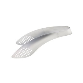 TakumiJAPAN TKTG01 Table Tongs, Perforated, Stainless Steel, Dishwasher Safe, Made in Japan, Tsubamesanjo Perforated to Escape Excess Moisture and Oil, Floating Tip, Can Be Used Like Vegetable