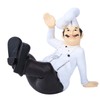 NCONCO Chef Figurine with Waving Hand Happy Chef Resin Figurine