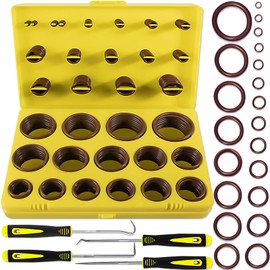XBVV 386 PCS 30 Sizes Metric Viton O-Ring Assortment Kit for Various Chemicals, Cylinders, Hydraulic,Automotive and Plumbing Pressure Washer O Ring Repairs 75A Durometer