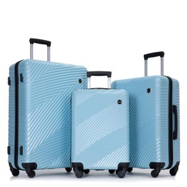 Hardshell Luggage Set,3 Piece Hardside Travel Suitcases Set with Spinner Wheel,Lightweight Carry-on luggage