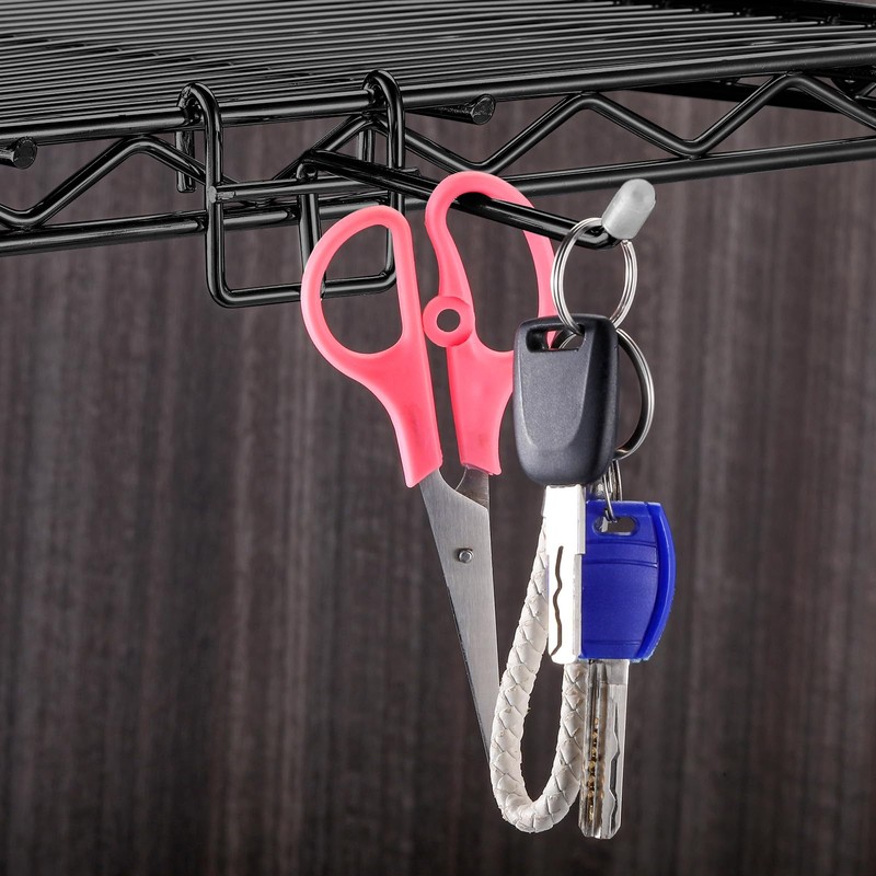 MorningRo 8 Pcs Accessory Hooks for Wire Shelving with Rubber