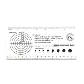 EMI Multi-purpouse Medical Ruler with Wound Measuring and Pupil Gauge Reference Guide