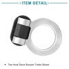 ACROPIX Universal Silver Tone Tow Hook Decor Bumper Trailer Sticker