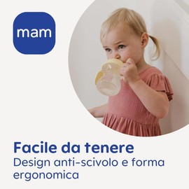 MAM Learn To Drink Cup with Removable Handles and Spout 6 Months + 190ml Neutral