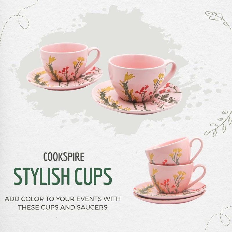 Cookspire Porcelain Tea Set - Modern Pink Tea pot (28.7