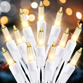Dirnun Dirnun Christmas Lights Clear White 70 Count Incandescent Light UL Certified Connectable Christmas Tree Lights with White Wires for Indoor Outdoor Xmas, Wedding, Holiday, Party, Home Decorations