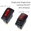 DMWD 3Pcs Waterproof 110V 120V AC Rocker Switch with Red