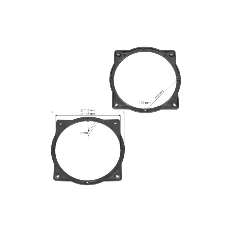 tomzz Audio 2819-004 Speaker Rings Adapter Brackets Compatible with Hyundai