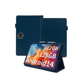 Case for WXUNJA PTB/COLORROOM C5/JIKOCXN C5 Tablet 11 Inch,Premium Leather Business Folio Stand Cover with Hand Strap for Tablet,Blue.