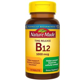 Nature Made Vitamin B12 1000 mcg, Dietary Supplement for Energy Metabolism Support- Time Release- 75 Tablets,