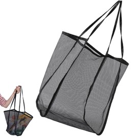 LIKENNY Mesh Beach Tote Bag, Large Capacity, Handbag, Quick Drying, Lightweight, Portable, Foldable, Sand Play, Water Play, Toy Storage Bag, For Hot Springs, Public Baths, Travel, Outdoors, Swimming