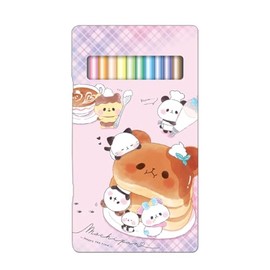 Kamio Japan 224679 Colored Pencils, 12 Colors, Can Case, Mochi Panda, Mochi Tea Time