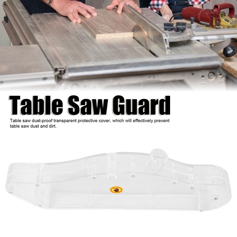 Table Saw Protective Cover Acrylic Transparent Dust‑proof Guard for 7Inch