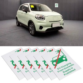 Be In Your Mind Pack of 10 EV Car Charger Stickers 148 mm × 210 mm PVC Sticker EV Charging Indicator Sticker for Home Garage Public Parking Display Area for Electric Vehicles Charging Station