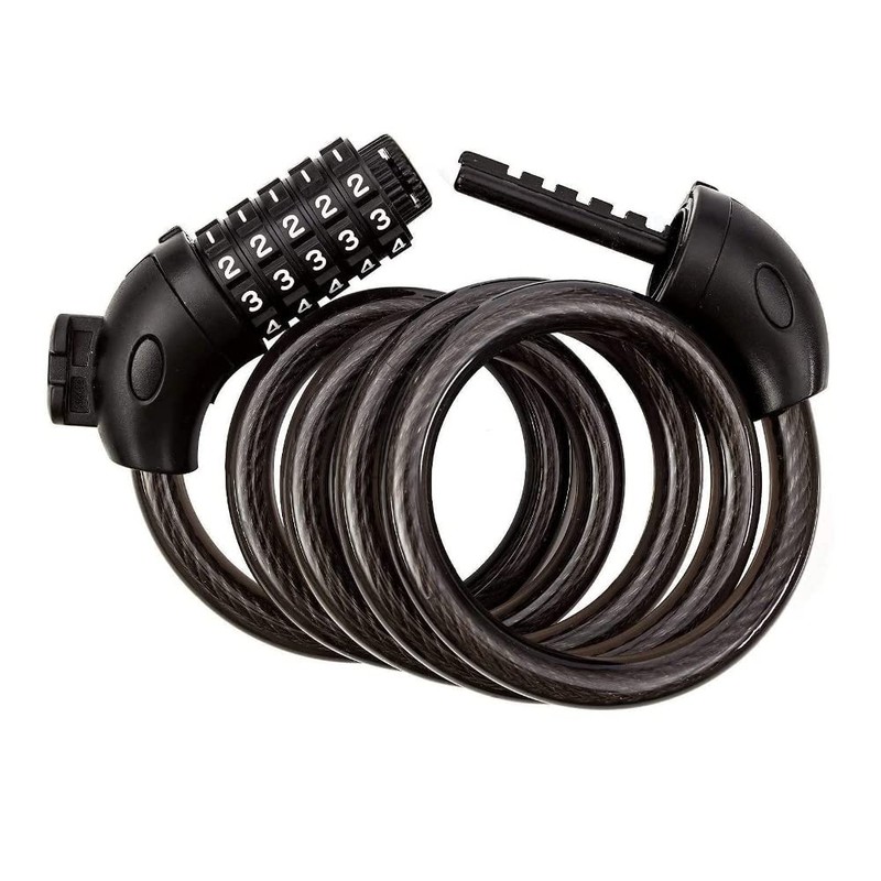 origin ダイヤル式 ワイヤーロック TONYON ブラケット付き 自転車用 盗難防止 ダイヤル5桁 ブラック 自転車盗難防止グッズ