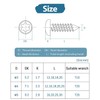 Pack of 50 Tapping Screws M5 x 20 mm, Leryati