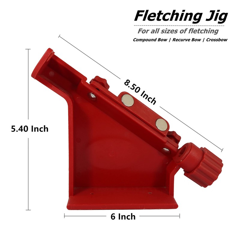 M.SJUMPPER ARCHERY Fletching Jig with Straight Helix Clamps Adjustable Fletch