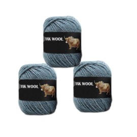 3 Balls Thick Yak Wool Yarn Soft Cashmere Thread Knitting Worsted Blended Crochet Yarn for DIY Sweater Scarf Gloves Yarn 300g (Deep Blue)