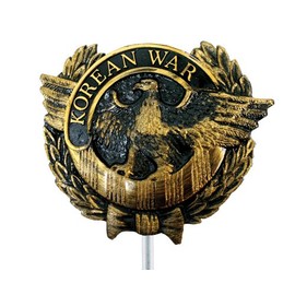 Korean War Veteran Plastic Grave Marker with Ground Stake