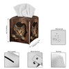 Rerteryuro Tissue Box Cover Square Cat Tissue Box Holder Cover