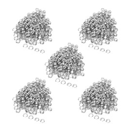 HEEPDD 500Pcs 6mm Grommet Eyelets, Metal Eyelets Grommets Kit with Washers for Fabric Leather Shoes Bag Canvas Belt DIY Crafts (Silver 500Sets)