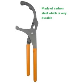 Shonee Oil Filter Wrench, 64mm to 95mm Adjustable Oil Filter Plier, 12" Multifunction Oil Filter Removal Tool, Ideal for Filters, Conduit, Fittings