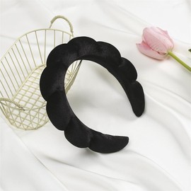 YADIRF 2 pcs Sponge Hairband Spa Headbands For Women Girls Shower Makeup Skincare (Purple Black)