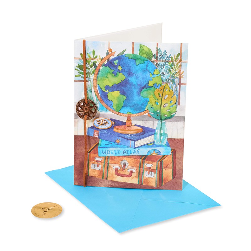 Papyrus Blank Card (Travel The World)