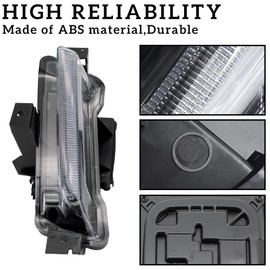 KEWISAUTO LED DRL Fog Lights for Camaro 16-22, Front Daytime Running Lamp Assembly Kit No Turn Signal Function for Camaro LT 2016 / LS RS LT ZL1 2017 2018 / ZL1 2019-2022 (2PCS)