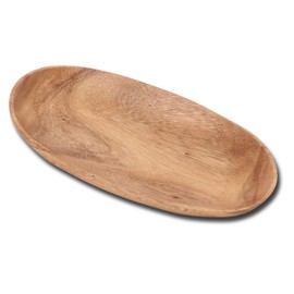 No Double Trade Acacia Oval Plate 22 X 15 cm Brown 40702