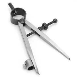 Compás de Dibujo de Herramientas Artesanales para Artesanías de Cuero con Piezas de Trabajo de Metal 【Alta precisión】 (100 mm)