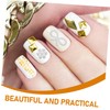 VICASKY 1Set Nail Patches for DIY Manicures Stylish Flatback Pearl