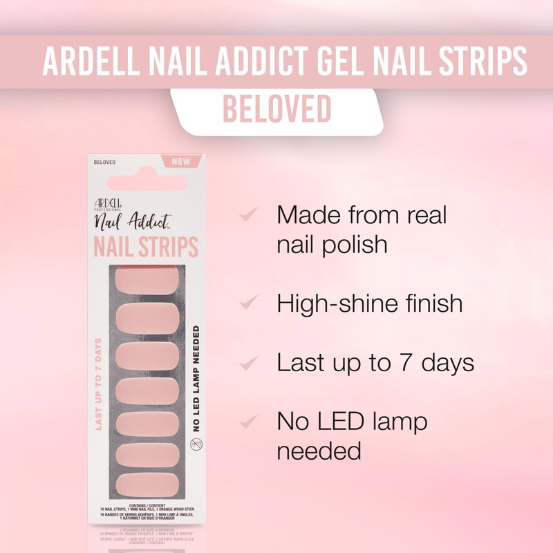 Ardell Nail Polish Strips - Beloved Wraps, Long-Lasting Nail Stickers