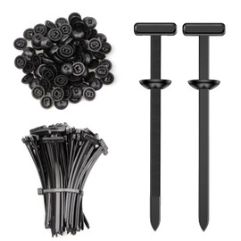 100pcs Cable Tie Buckle Zip Tie, Nylon Universal Cable Ties Buckle for Car, Self-Locking Retainer Fasteners, Cable Tie Buckles, Automotive Clips for Bumper Fender License Plate Plastic Panels